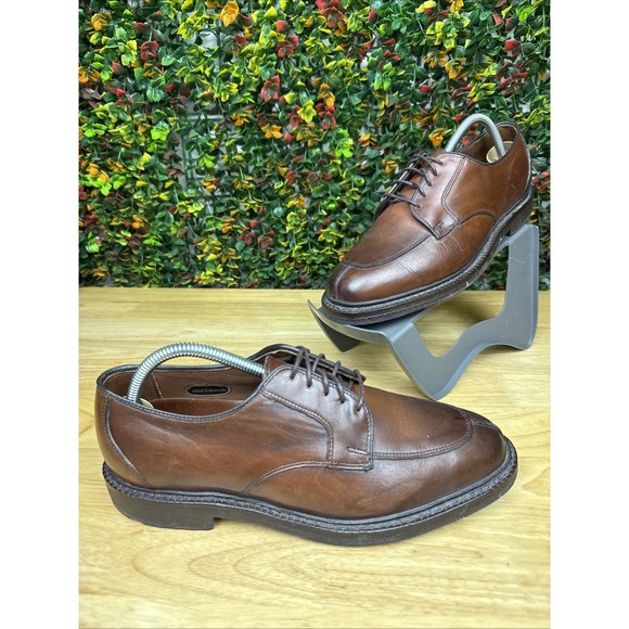 Allen Edmonds Ashton Split Toe Derby Shoes Brown Recycled Rubber Sole Men's 8 - Picture 1 of 11